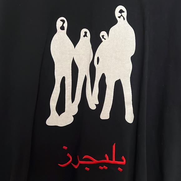 PLEASURES Listen Heavyweight Shirt Graphic Tee w/ Embroidery // Size XL // - Picture 3 of 5